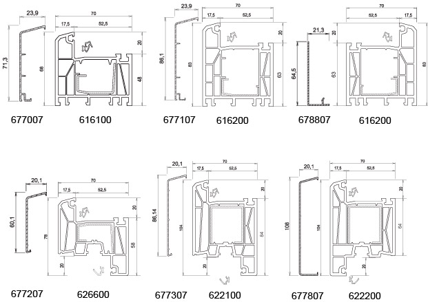 Ferestre Prima AD Aluclip - Profile principale