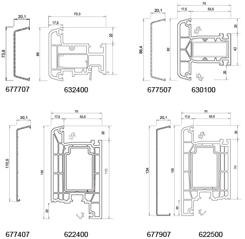 Ferestre Prima AD Aluclip - Profile principale